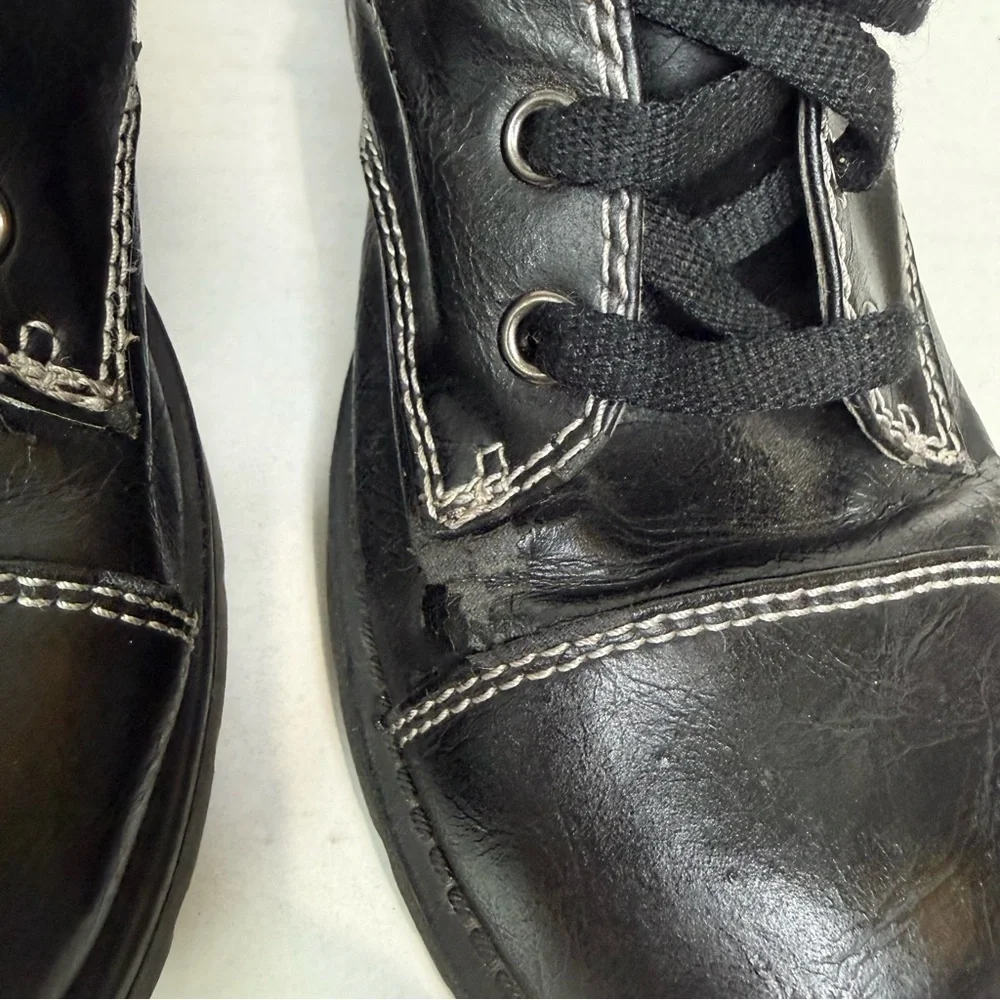 Vintage Y2K Airwalk Black Leather Lace-Up Work Shoes – Women’s 8 - Picture 6 of 9